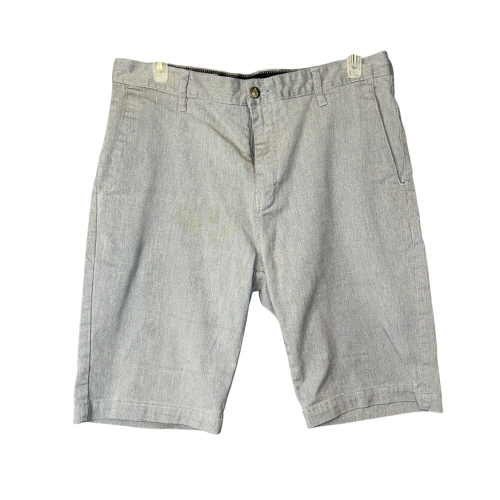 Volcom Mens Chino Skater Surf Streetwear Shorts Size 34 Heather Gray Grunge Gorp